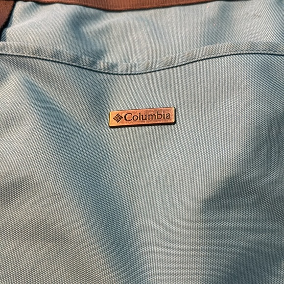 Columbia teal blue and grey Canvas Tote Shoulder Bag (TD) - Picture 6 of 9